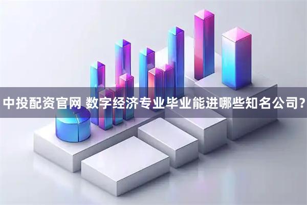 中投配资官网 数字经济专业毕业能进哪些知名公司？