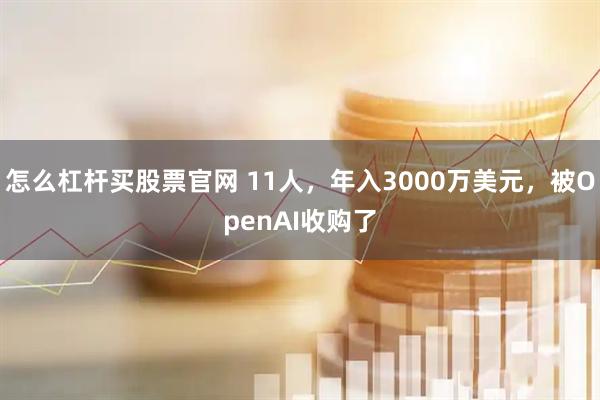 怎么杠杆买股票官网 11人,年入3000万美元,被OpenAI收购了
