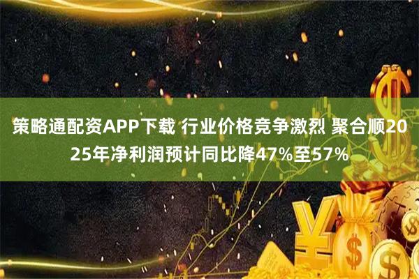 策略通配资APP下载 行业价格竞争激烈 聚合顺2025年净利润预计同比降47%至57%